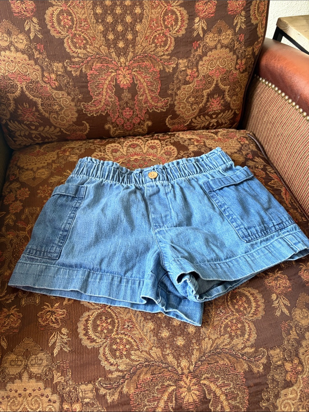 Old Navy Light Blue Denim Elastic-Waist Girls' Shorts